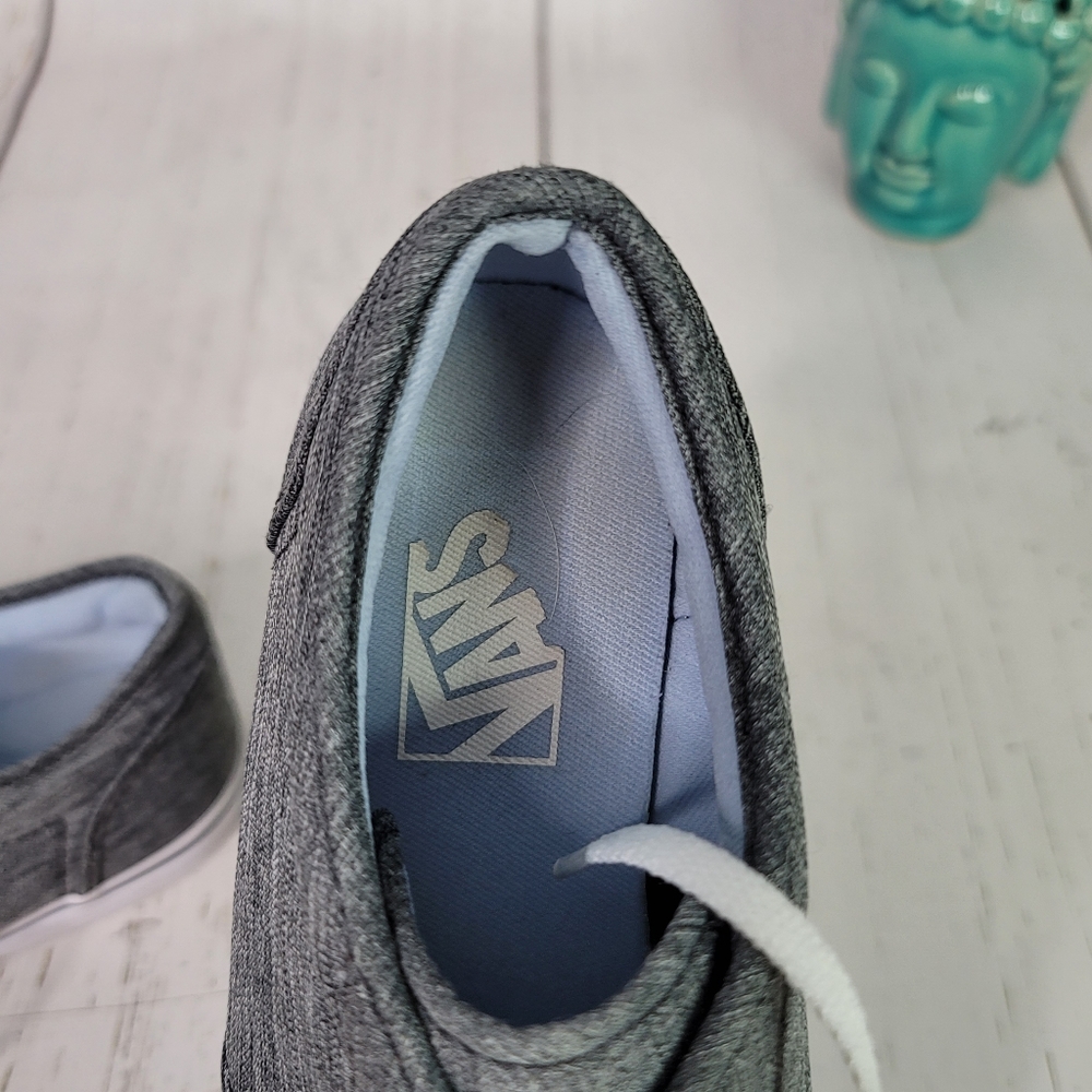 Vans Classic Canvas Gray/White Low Top Skate Casual Shoe Women's Size 6.5 - Picture 13 of 14